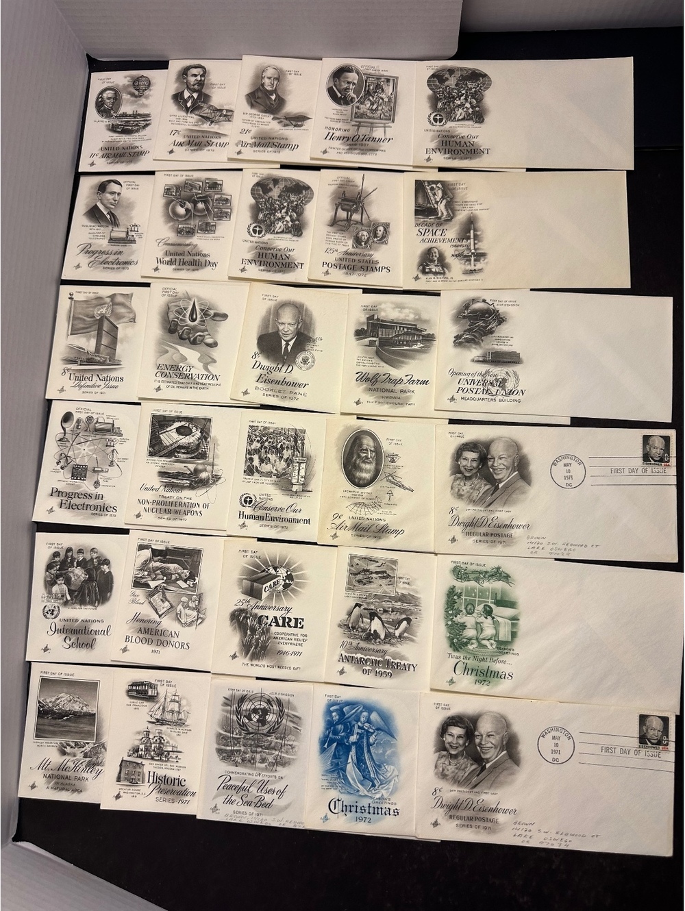 30 vintage ArtCraft first day covers FDC 1971-1973 postal history lot #5